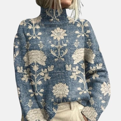 Grace | Women's Patterned Turtleneck Sweater