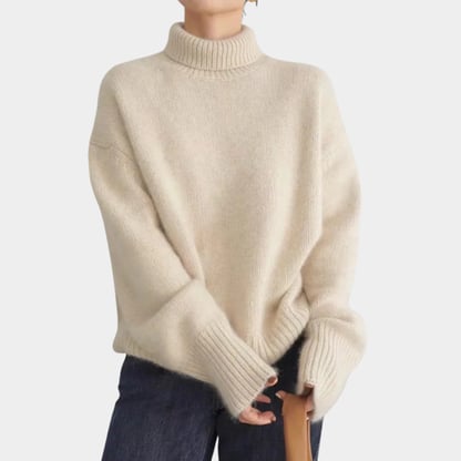Isla | Women's Relaxed Turtleneck Cashmere Sweater