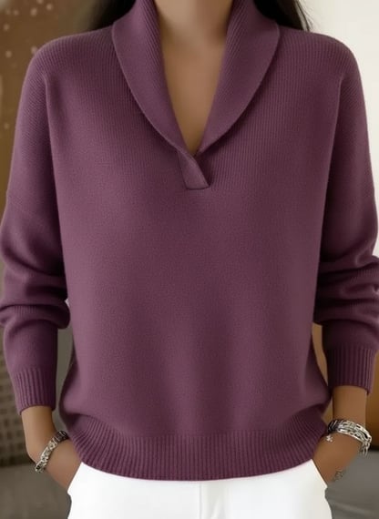 Elizabeth | Women's Ribbed V Neck Sweater
