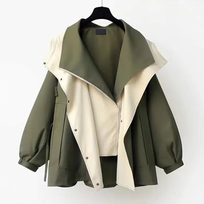 Christine | Women's Oversized Short Trench Coat with Hood