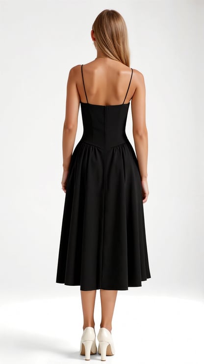 Lucy | Women's Sweetheart Flared Midi Dress