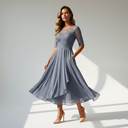Fenella | Women's Elegant Evening Midi Dress