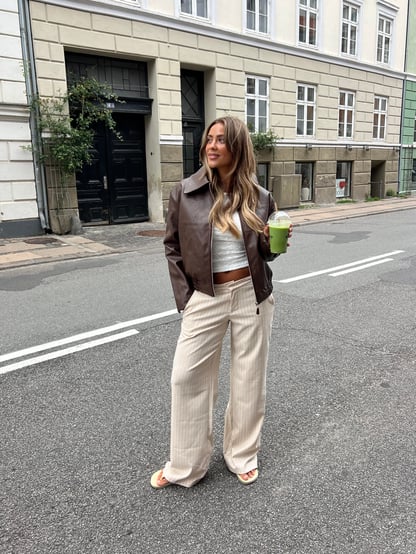Isabella | Women's Faux Leather Bomber Jacket