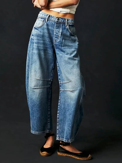 Abigail | Women's High Waisted Barrel Jeans
