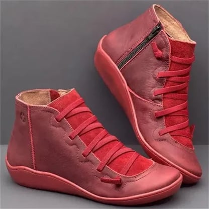 Diana | Women's Lace-Up Flat Ankle Boots