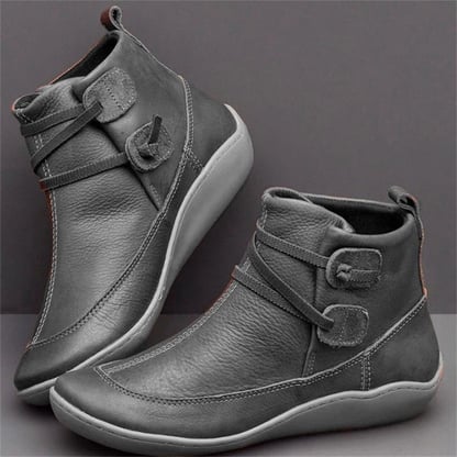 Hannah | Women's Casual Flat Leather Ankle Boots
