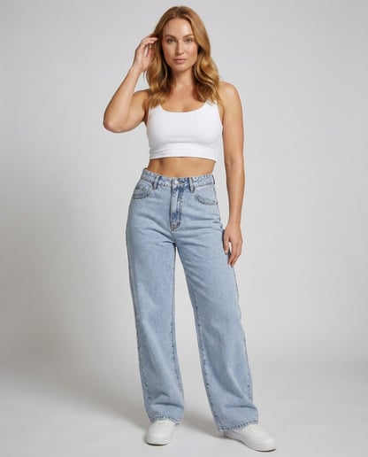 Georgia | Women's High Waisted Straight Leg Jeans