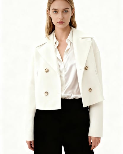 Amber | Women's Tailored Button-Front Pea Coat