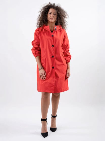 Ava | Women's Hooded Long Lightweight Jacket