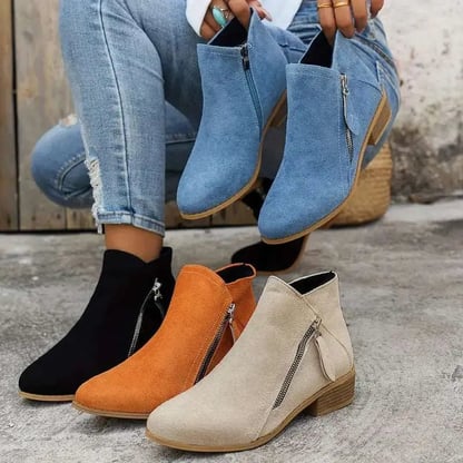 Molly | Women's Chunky Suede Ankle Boots