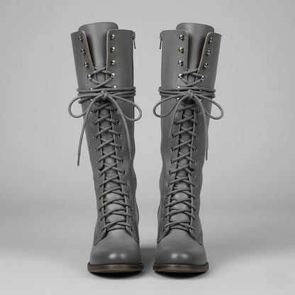 Isabella | Women's Lace-Up Block Heel Knee High Boots