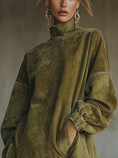 Jacqueline | Women's Oversized Long Sleeve Mini Dress