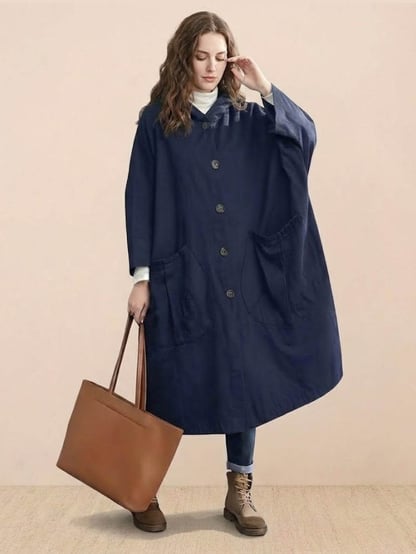 Emma | Women's Oversized Long Coat with Hood