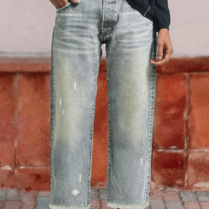 Frances | Women's Distressed Ripped Straight Leg Jeans