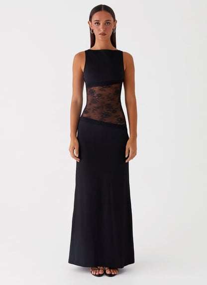 Claire | Women's Sleeveless Lace Maxi Cocktail Dress