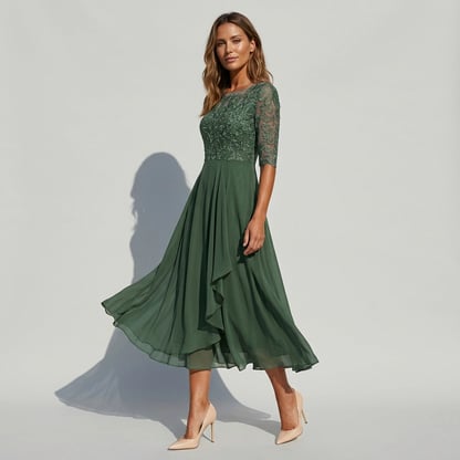 Fenella | Women's Elegant Evening Midi Dress