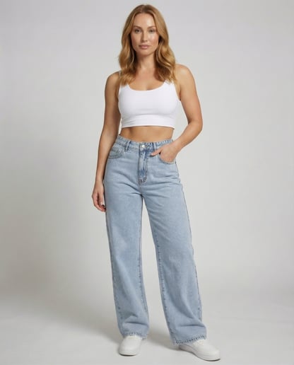Georgia | Women's High Waisted Straight Leg Jeans