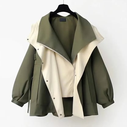 Christine | Women's Oversized Short Trench Coat with Hood
