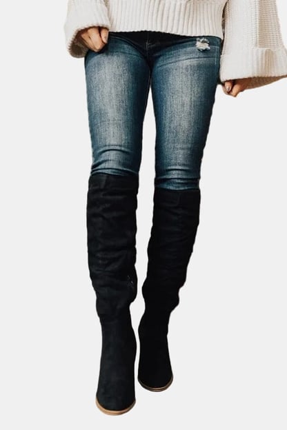 Isabella | Women's Stretchy Suede Over the Knee Boots