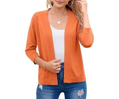 Amber | Women's Relaxed Open-Front Cropped Cardigan