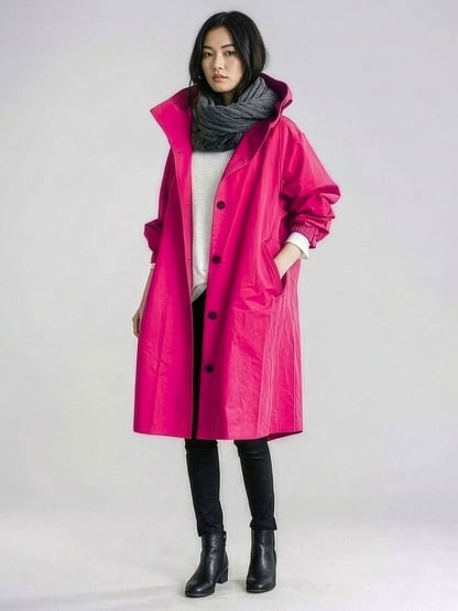 Ava | Women's Hooded Long Lightweight Jacket