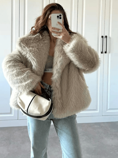 Katie | Women's Oversized Faux Fur Coat