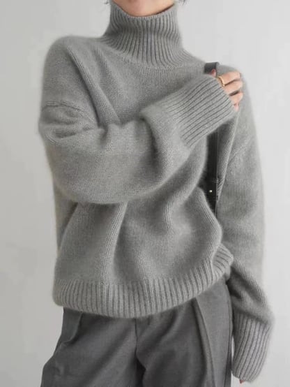 Chloe | Women's Oversized Ribbed Turtleneck Sweater