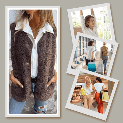 Rosie | Women's Textured Wool Vest Jacket