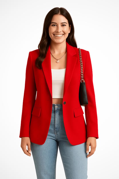 Rosie | Women's Tailored Single-Button Blazer Jacket