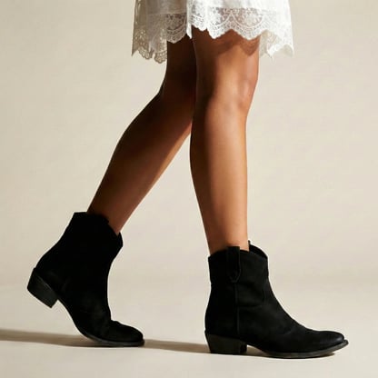 Emily | Women's Chunky Cowboy Ankle Boots