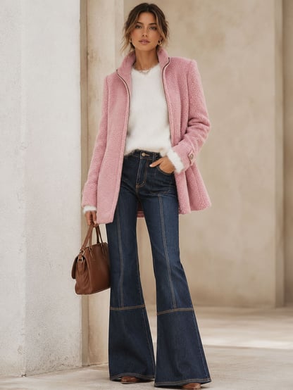 Rachel | Women's Casual Zip Up Fleece Jacket
