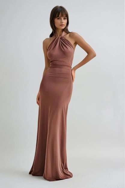 Sharon | Women's Halter Formal Maxi Dress