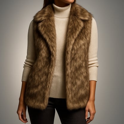 Sarah | Women's Luxe Faux Fur Vest Jacket