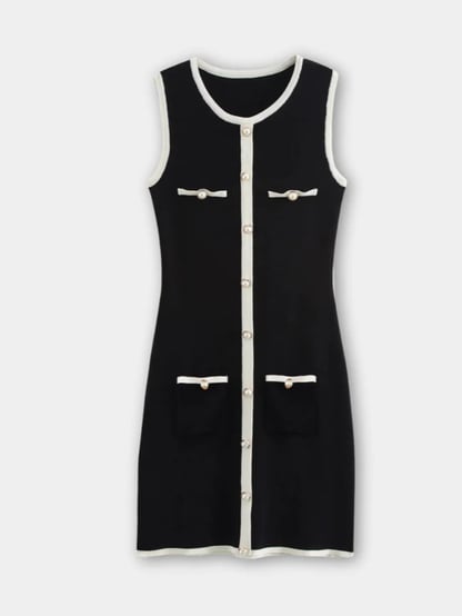 Tilly | Women's Sleeveless Bodycon Mini Sweater Dress
