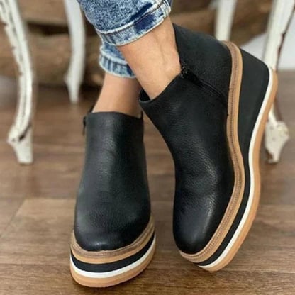 Lily | Women's Striped Platform Wedge Boots