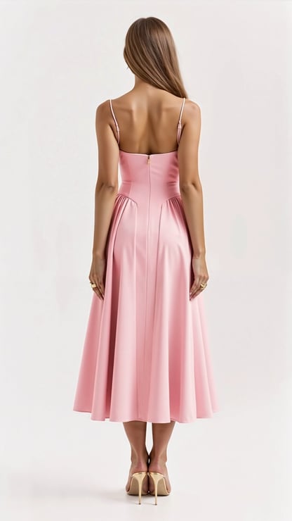 Lucy | Women's Sweetheart Flared Midi Dress