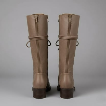 Isabella | Women's Lace-Up Block Heel Knee High Boots