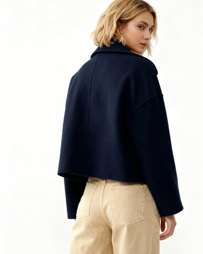 Amber | Women's Tailored Button-Front Pea Coat
