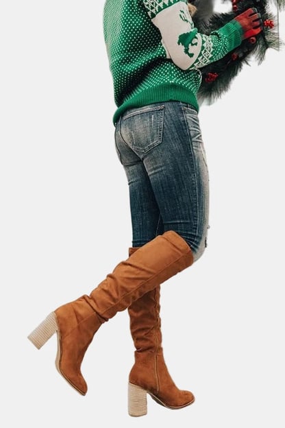 Isabella | Women's Stretchy Suede Over the Knee Boots