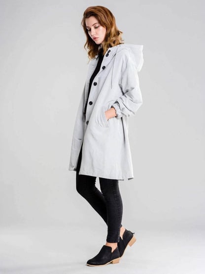 Ava | Women's Hooded Long Lightweight Jacket