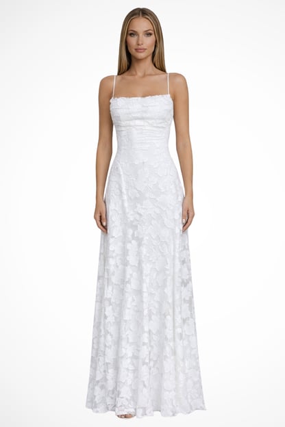 Alison | Women's Backless Lace Maxi Formal Dress