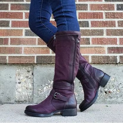 Joanne | Women's Buckled Knee High Riding Boots