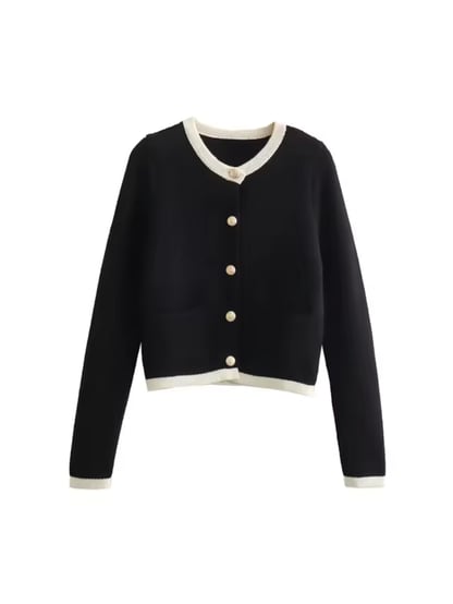 Hayley | Women's Cropped Button Up Knit Cardigan