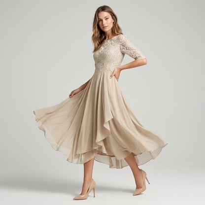 Fenella | Women's Elegant Evening Midi Dress