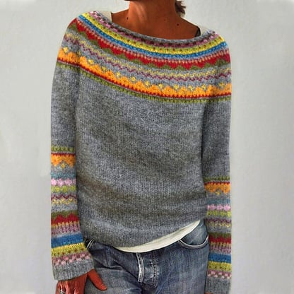 Tilly | Women's Colorblock Striped Knit Sweater