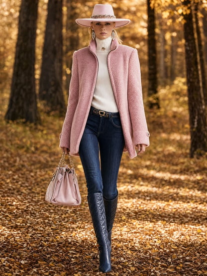 Rachel | Women's Casual Zip Up Fleece Jacket