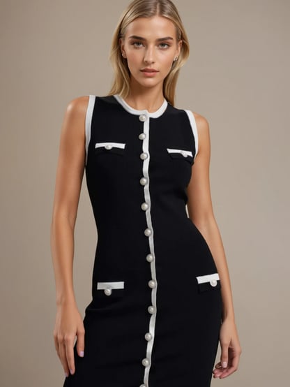 Tilly | Women's Sleeveless Bodycon Mini Sweater Dress
