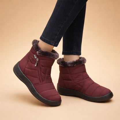 Caroline | Women's Quilted Fur-Lined Snow Boots
