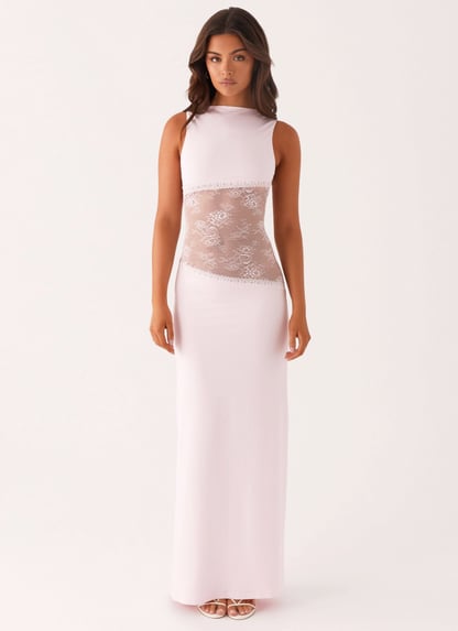 Claire | Women's Sleeveless Lace Maxi Cocktail Dress