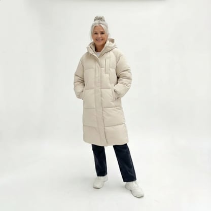 Beatrice | Women's Quilted Hooded Long Puffer Jacket